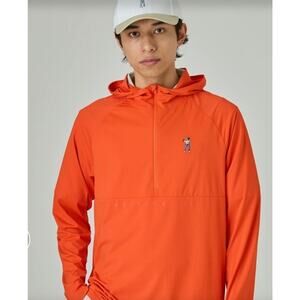 Eastside Golf UV Ultra Light Quarter Zip Hoodie Orange Mens Size S NWT